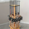 360° Rotating Fishing Rod Rack - Floor Stand Holds Up to 16 Rods