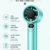 Portable USB Rechargeable Handheld Fan with Digital Display