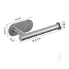 Stainless steel wall-mounted paper towel holder with a 10cm plate and a 2.5cm rod.