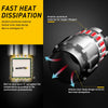 Diagram showing how an aviation aluminum material with a built-in intelligent IC dissipates heat for longer lifespan.