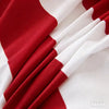 Red Striped Duvet Cover Set with Two Pillowcases
