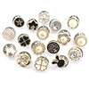 Pearl Rhinestone Brooch Pins with Secure Clasp (Set of 10)