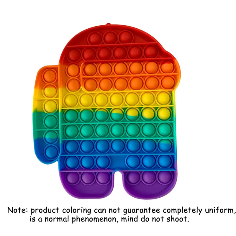 Rainbow Pop-It Fidget Board - Sensory Stress Relief Toy
