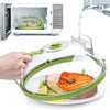 10-Inch Clear Microwave Splatter Cover with Steam Vent and Handle