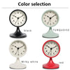 Nordic Metal Round Alarm Clock with Silent Movement and Nightlight