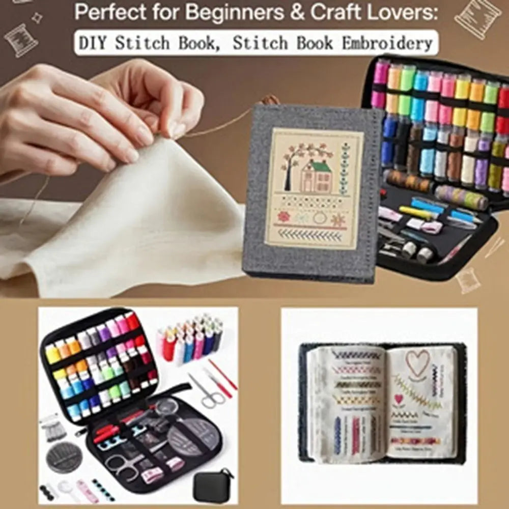 Complete Embroidery Stitch Book Kit with 106 Patterns