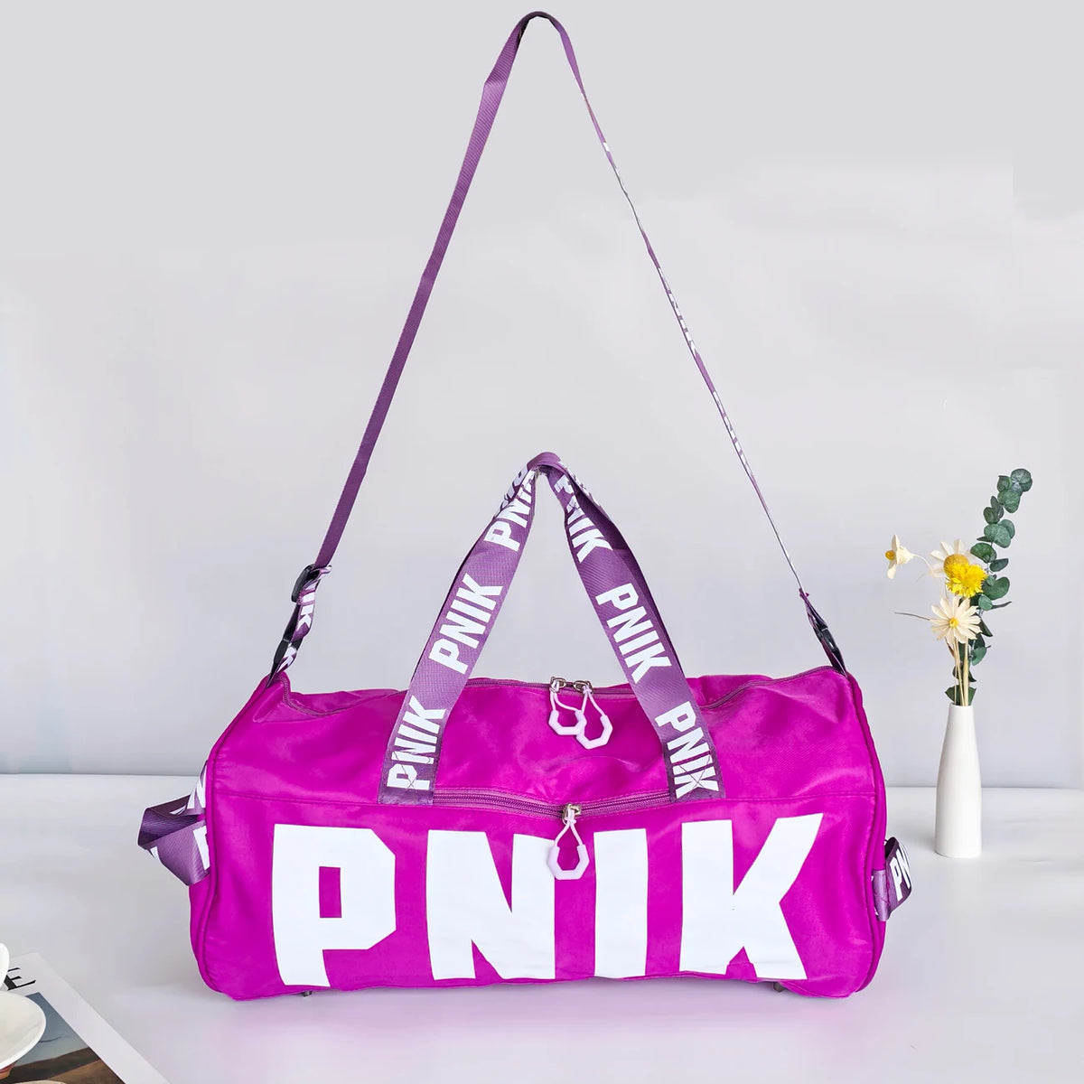 Versatile Printed Nylon Crossbody Travel Bag