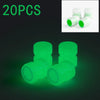 Glow-in-the-Dark Valve Caps for Car, Motorcycle & Bicycle Wheels (Set of 20)
