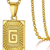 Initial Pendant Necklace in Stainless Steel