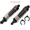 Two black shock absorbers for a high-speed 1/16 4WD RC car receiver parts kit