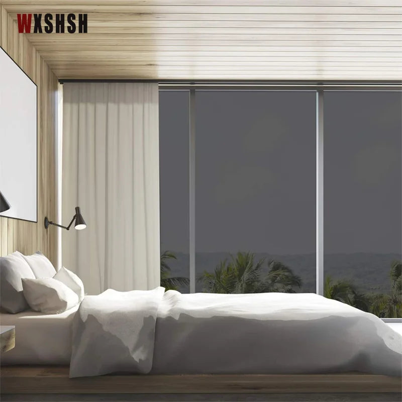 Black Silver One-Way Mirror Window Film