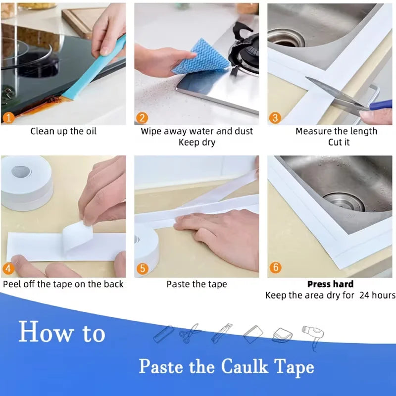Self-Adhesive Waterproof Sealing Tape for Bathrooms