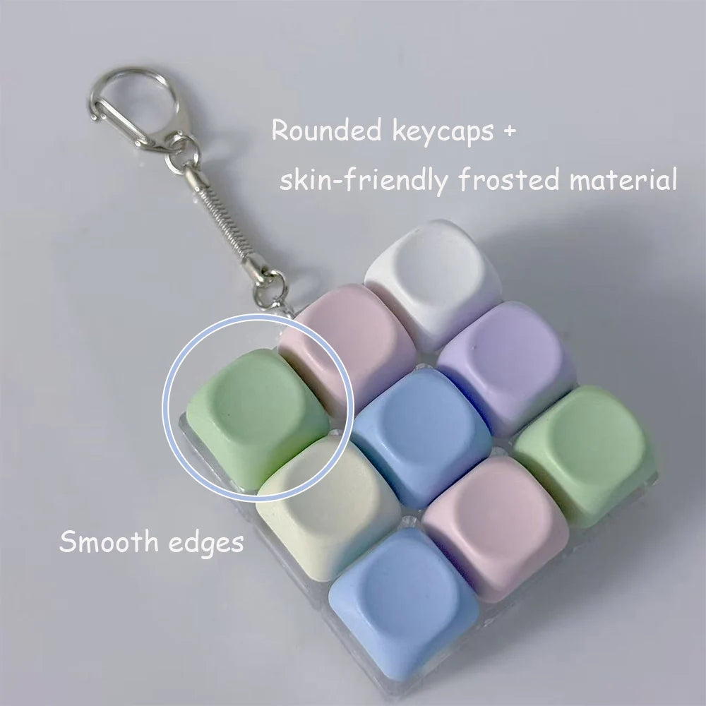 Macaron Keycap Fidget Keychain