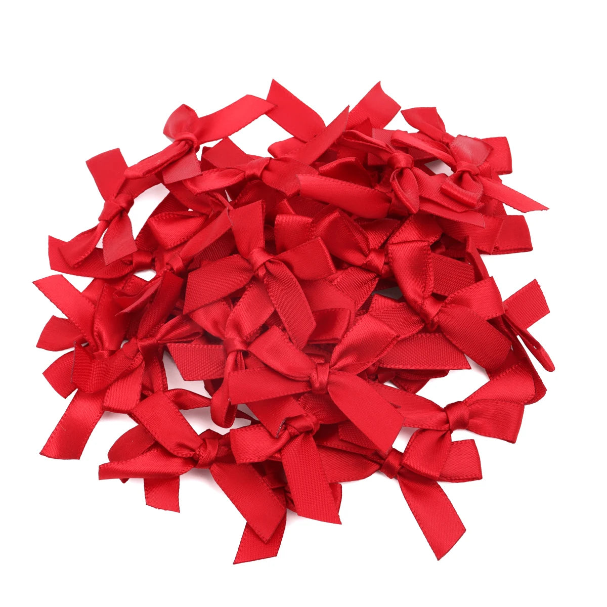 Satin Ribbon Bows for Crafts and DIY Projects (50-Pack)