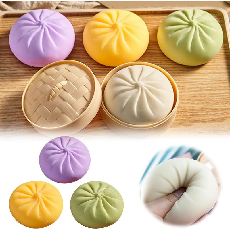 Jumbo-Dumpling-Squishy-Spielzeug mit Dampfgarer