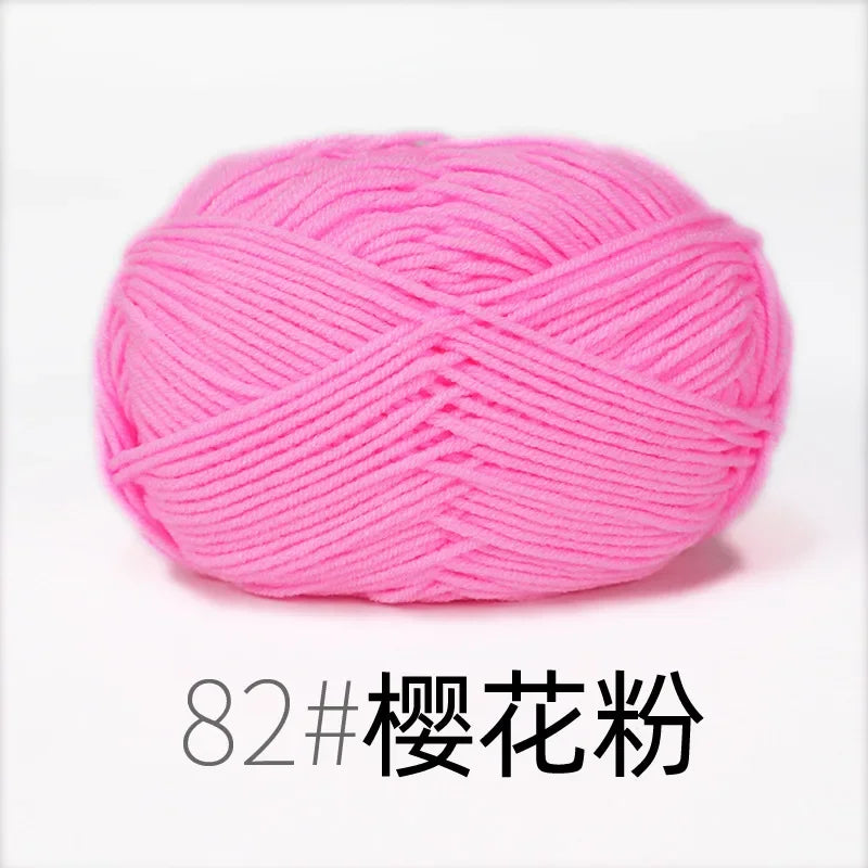 4-Ply Soft Cotton Blend Yarn for Knitting and Crochet