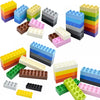A collection of colorful, chunky building blocks in various shapes and sizes.