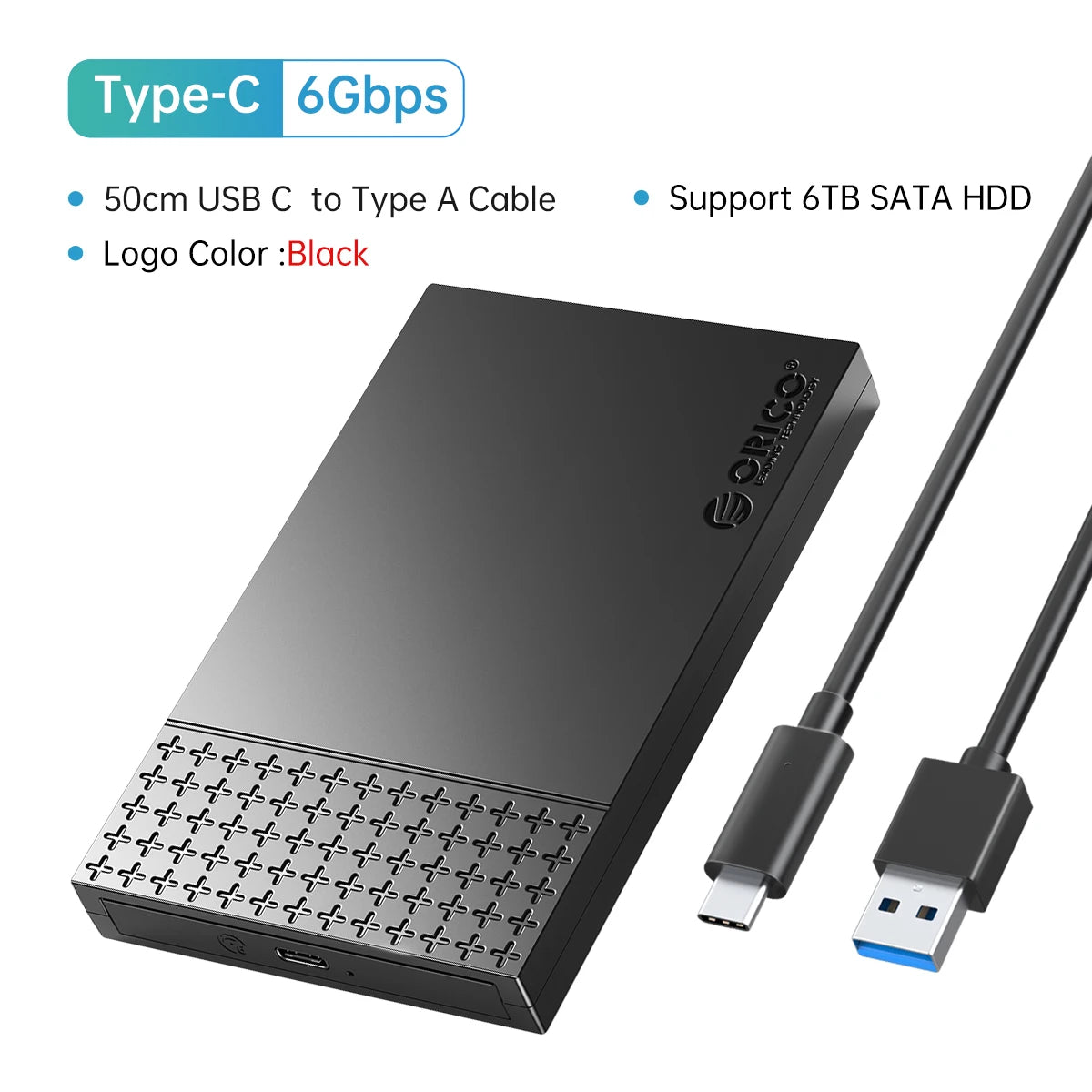 2.5" SATA to USB 3.0/Type-C Hard Drive Enclosure