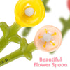 Ceramic Flower-Shaped Measuring Spoon Set with Stand