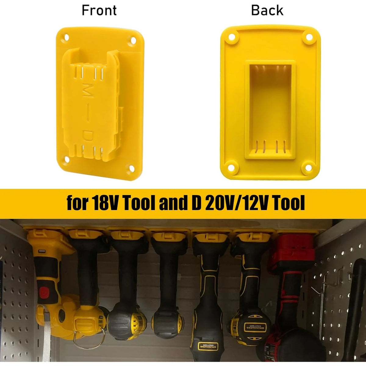 Wall-Mounted Tool Holder Rack for Cordless Power Tools