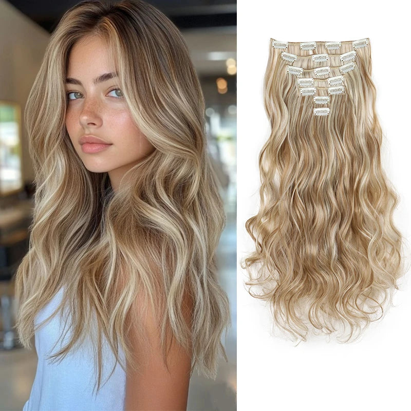 Ensemble d'Extensions de Cheveux Clip-In Premium