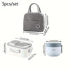 3-Piece Insulated Lunch Box Set with Reusable Cutlery