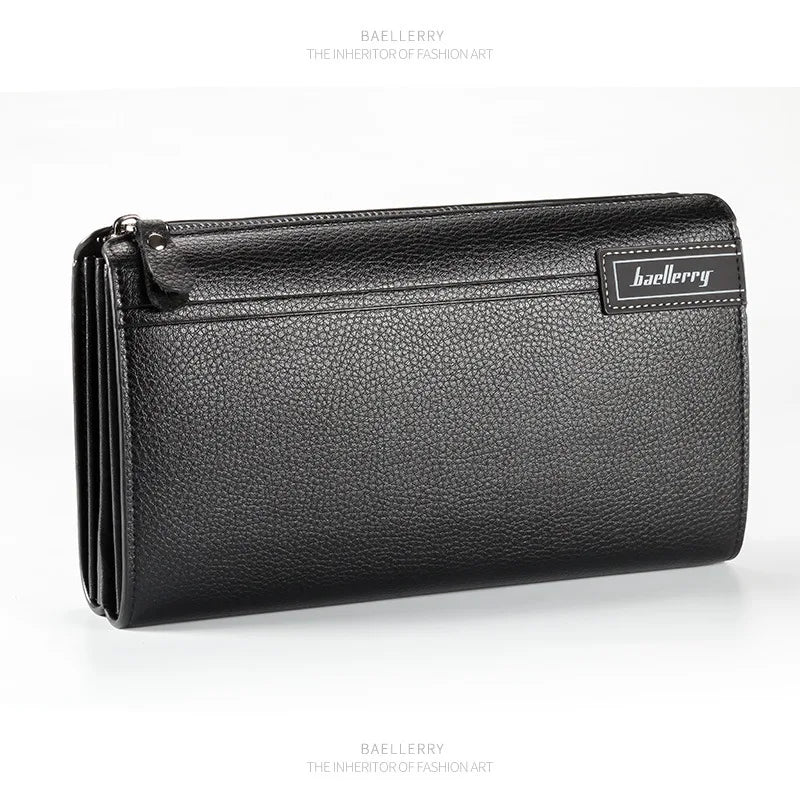 Premium Men's Business Handbag with Large Capacity and Zipper Closure