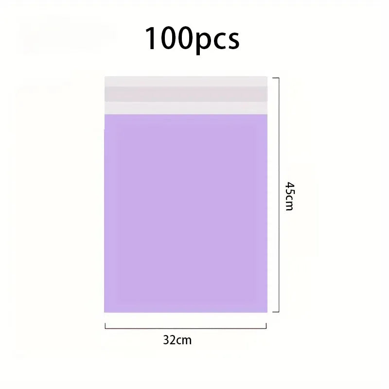 Purple Poly Mailer Envelopes with Self-Seal Adhesive (Set of 100)