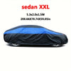 Black and blue sedan XXL car cover with UV protection