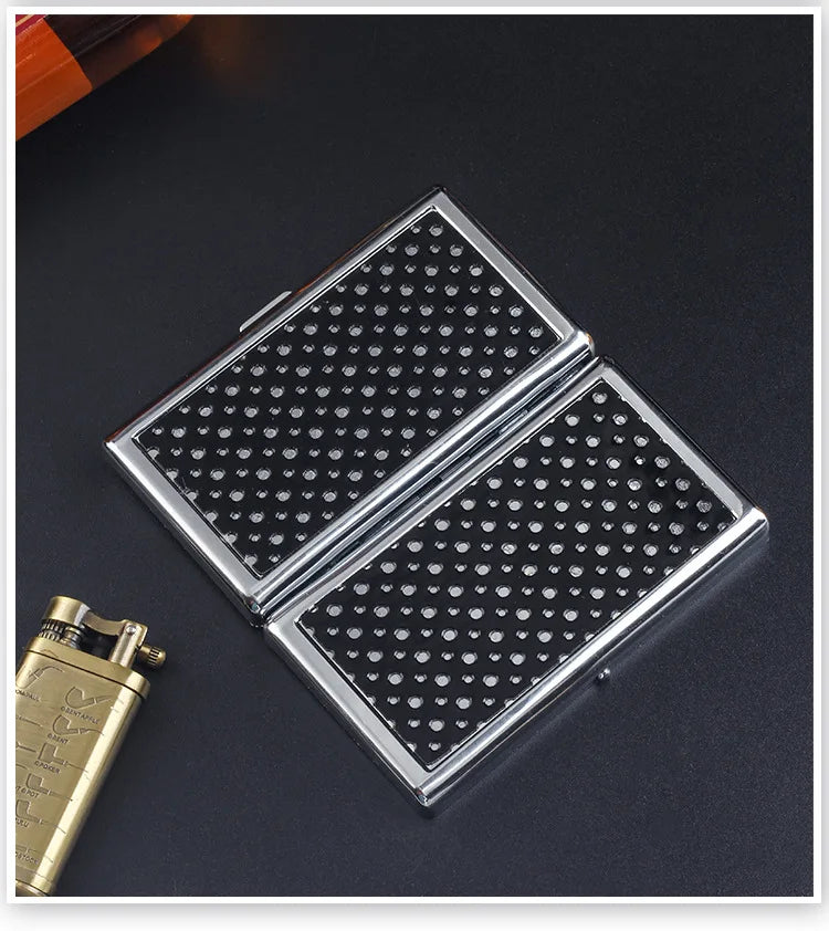 Slim Metal Cigarette Case – Durable & Portable Smoker's Holder