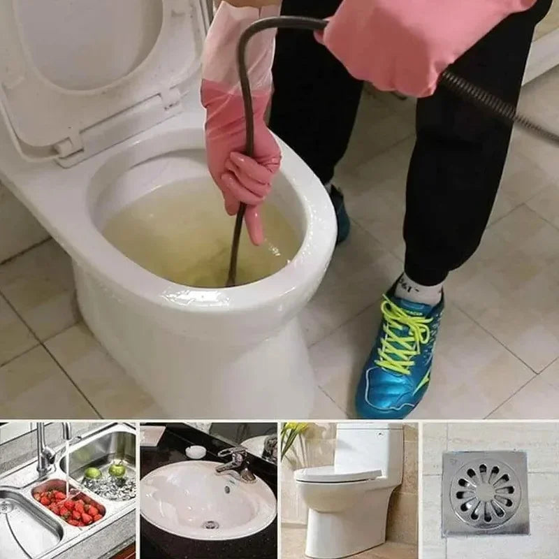 Flexible Drain Cleaning Snake with Drill Adapter