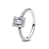 Sterling Silver Heart Ring with Cubic Zirconia