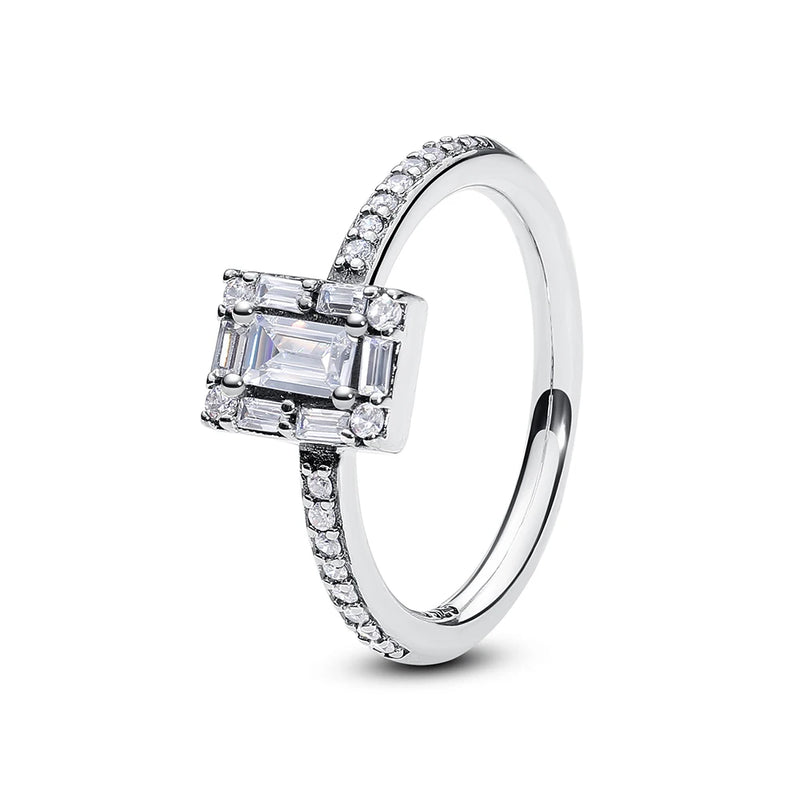 Sterling Silver Heart Ring with Cubic Zirconia