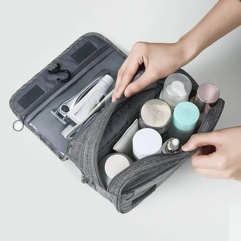 Portable Hanging Travel Toiletry Bag with Waterproof Oxford Fabric