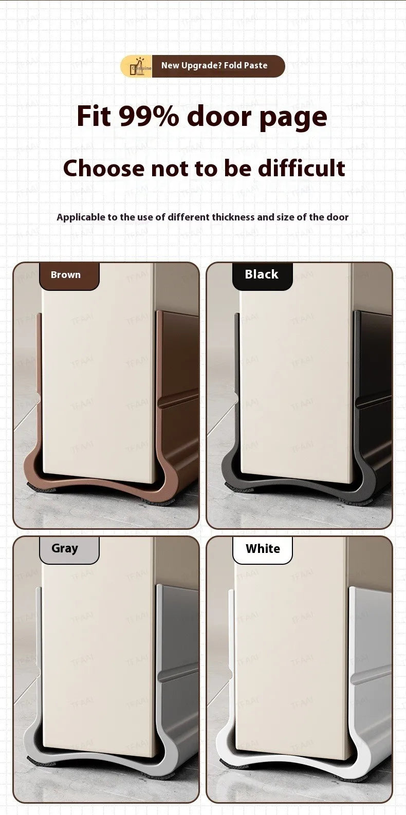 Flexible Door Draft Stopper with Soundproofing Seal