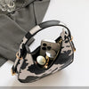 French-Style Cow Print Crossbody Bag