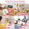 Pink Foldable Phone & Tablet Stand with Adjustable Viewing Angle
