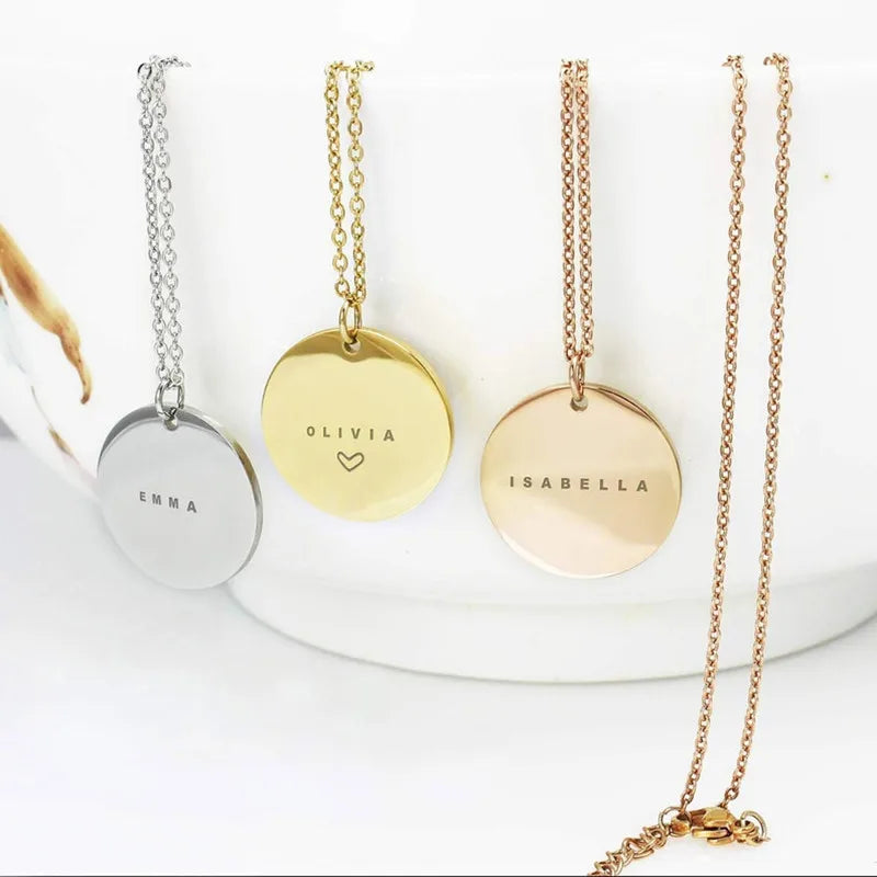 Collar de Nombre Personalizado en Acero Inoxidable