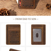 Genuine Leather Slim Card Wallet for Men – Personalized Gift from Dad