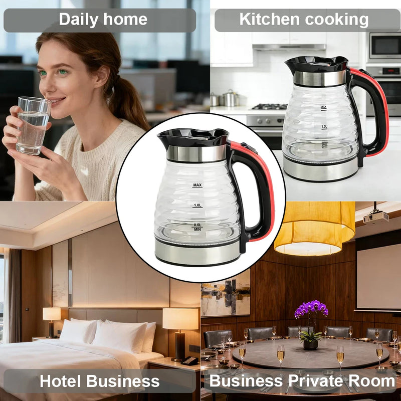 2.0L Glass Electric Kettle with Blue Light