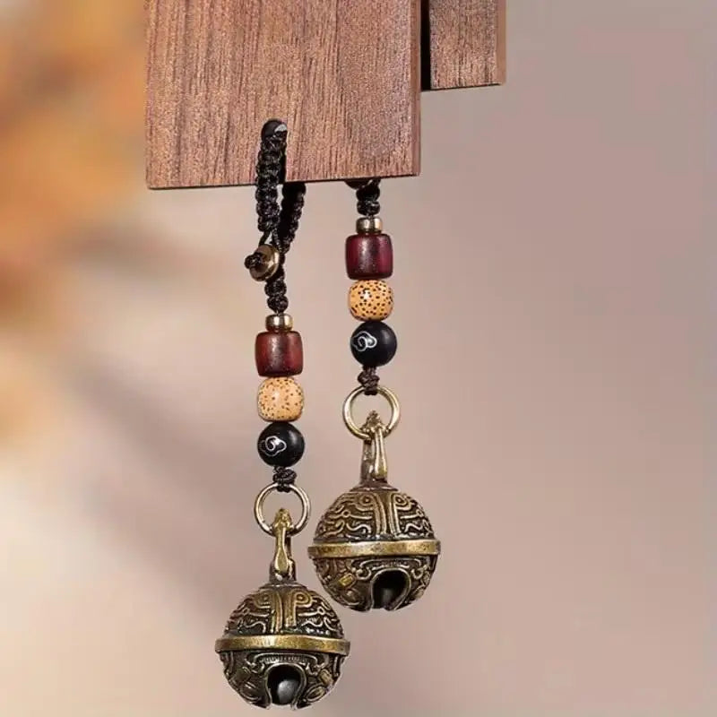 Vintage Alloy Bell Wind Chime Keychain