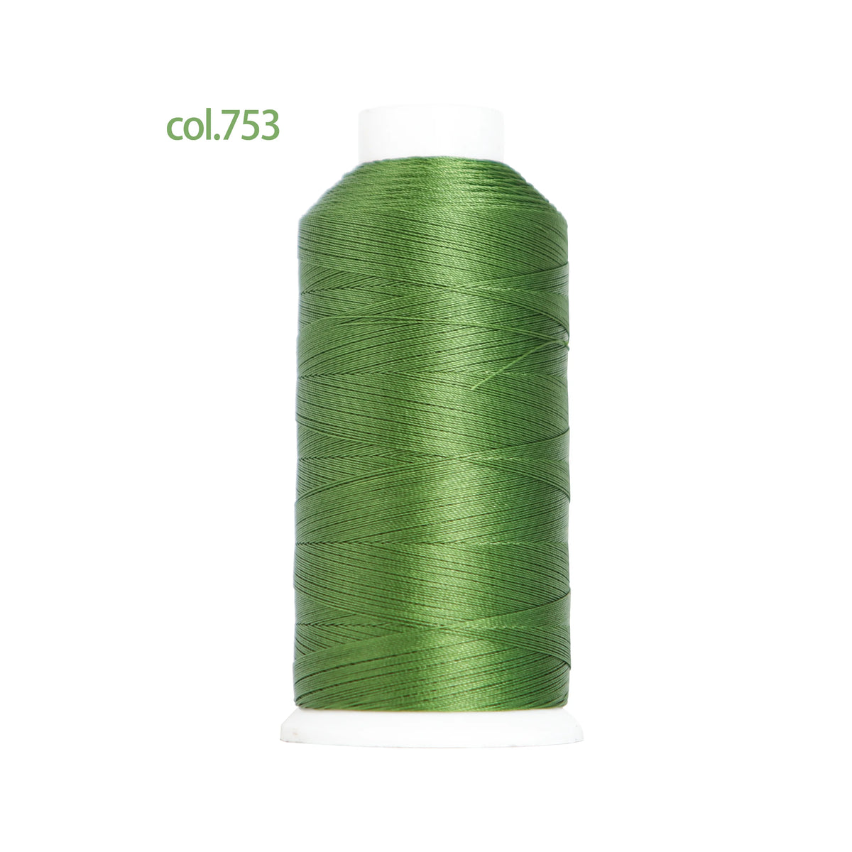 Spool of olive green heavy-duty nylon bonded thread for sewing projects