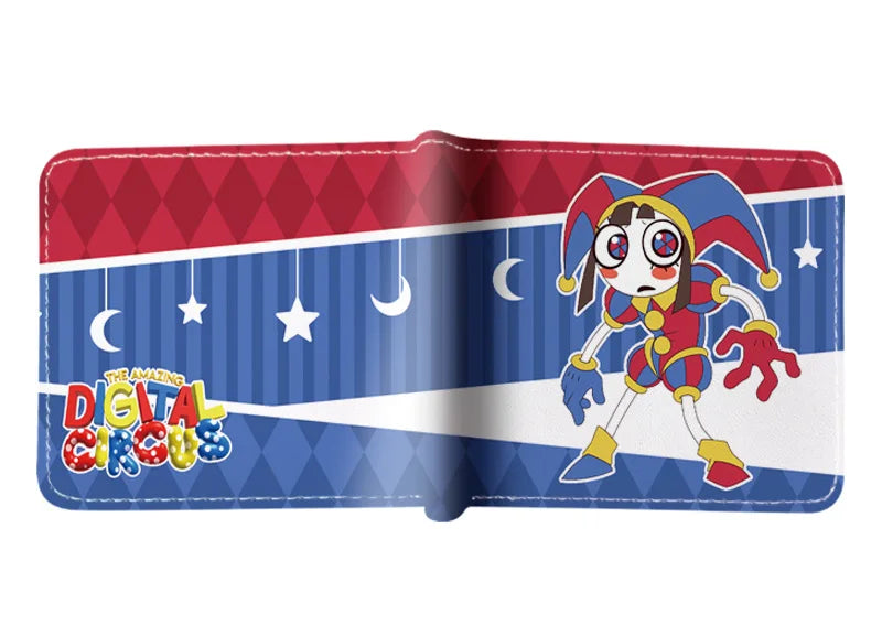 PU Leather Bifold Card Holder Wallet with Cartoon Print