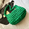 Pleated Plaid Crossbody Bag