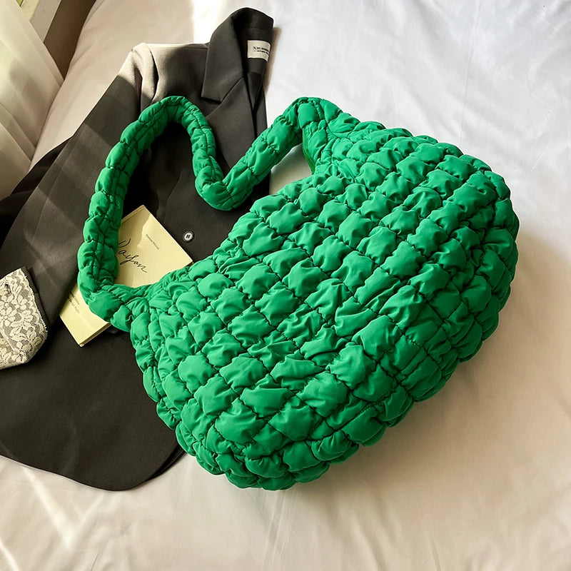 Pleated Plaid Crossbody Bag