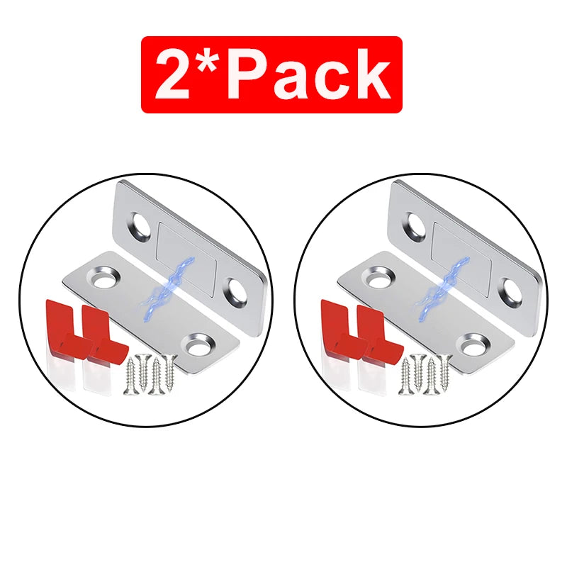 Ultra-Thin Magnetic Cabinet Catch - Invisible Adhesive Door Stopper