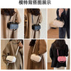 Classic Retro Crossbody Shoulder Bag with Textured Flap