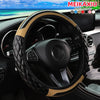 Crystal Carbon Fiber Steering Wheel Cover with 3D Embroidery
