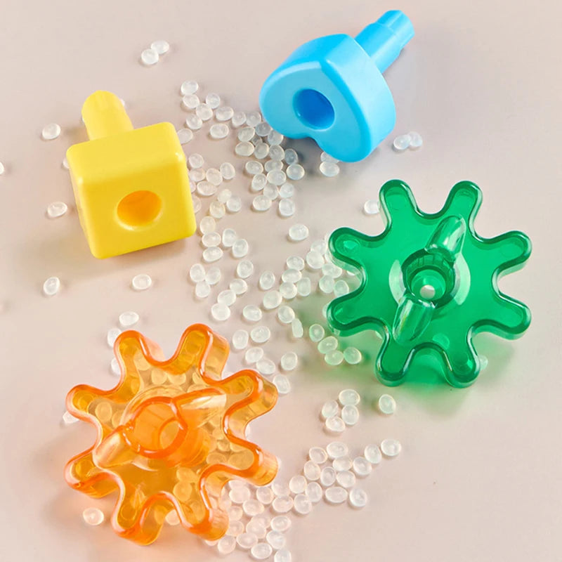 Montessori Wooden Gears Stacking & Threading Game for Kids