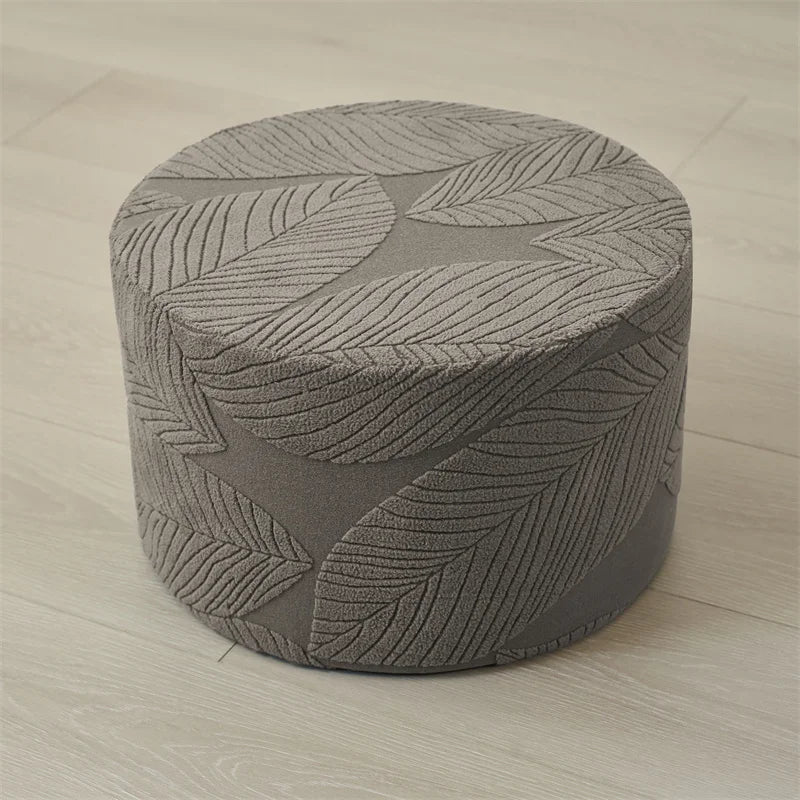 Jacquard Stretch Ottoman Cover with Elastic Edges